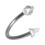 Spiral-Piercing Helix Acryl Transparent Zwei Spitzen