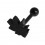 Helix- / Tragus-Schmuck Piercing Stahl 316L Eloxiert PVD Schwarz Glanz Cannabis-Blatt