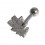 Helix- / Tragus-Schmuck Piercing Stahl 316L Eloxiert PVD Silber Glanz Cannabis-Blatt