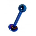 Lippen- / Labret-Piercing Eloxiert Blau Kugel
