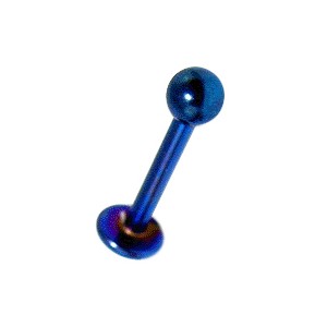 Lippen- / Labret-Piercing Eloxiert Blau Kugel