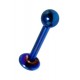 Lippen- / Labret-Piercing Eloxiert Blau Kugel
