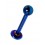 Lippen- / Labret-Piercing Eloxiert Blau Kugel