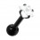 Schmuck Tragus Piercing Stahl 316L Schwarz Eloxiert Strassstein Quadrat Weiß