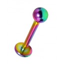 Lippen- / Labret-Piercing Eloxiert Mehrfarbig Kugel
