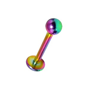 Lippen- / Labret-Piercing Eloxiert Mehrfarbig Kugel