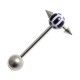 Piercing Lengua Compuesto Tortue Negro Spikes