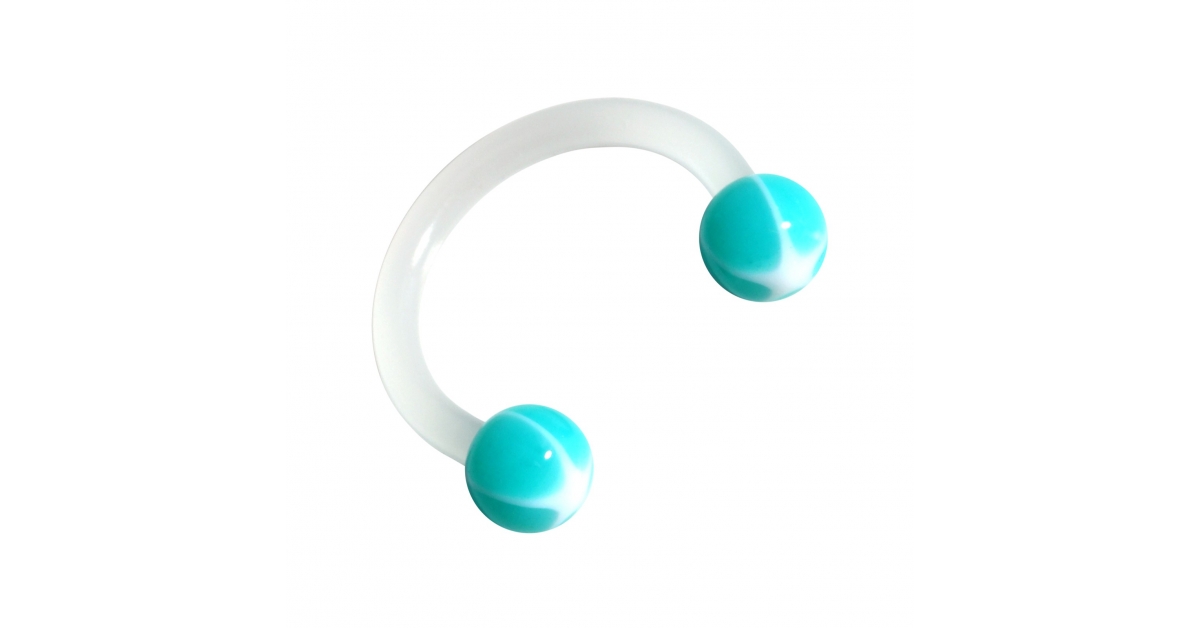 Lot 3 Piercings Anneau Tragus Labret Lèvre Monroe Helix Bioflex - Noir Transparent Blanc