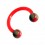 Labret- / Lippen- / Tragus-Piercing Bioplast Stern Rot / Gr&uuml;n