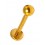 Lippen- / Labret-Piercing Eloxiert Golden Kugel