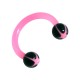 Piercing Tragus / Labret / Lèvre Bioplast Etoile Rose / Noir