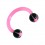 Labret- / Lippen- / Tragus-Piercing Bioplast Stern Rosa / Schwarz