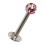 Labret- / Tragus-Piercing mit 5 Rosanen Strasssteinen
