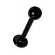 Lippen- / Labret-Piercing Blackline Eloxiert Schwarz Kugel
