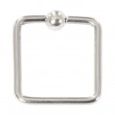 Ring- / Labret-Piercing Quadrat Chirurgenstahl 316L BCR/CBR Klemmkugel