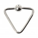 Ring- / Labret-Piercing Dreieck Chirurgenstahl 316L BCR/CBR Klemmkugel