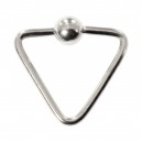 Triangle BCR/CBR Labret/Lip 316L Surgical Steel Ball Closure Ring