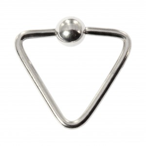 Ring- / Labret-Piercing Dreieck Chirurgenstahl 316L BCR/CBR Klemmkugel