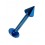 Lippen- / Labret-Piercing Eloxiert Blau Spitze