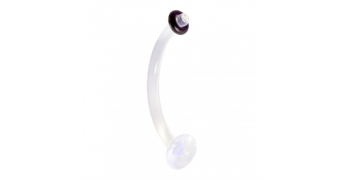 Black ORing Flexible Navel Piercing Belly Button Ring Retainer