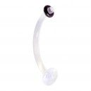 Retainer Piercing Nombril O-Ring Noir Flexible