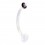 Bauchnabelpiercing Retainer Halter O-Ring Schwarz Flexibel