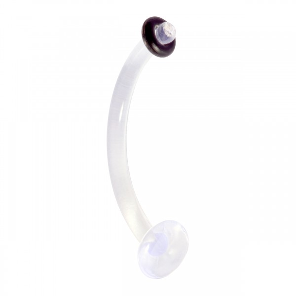 Black O-Ring Flexible Navel Piercing 