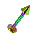Lippen- / Labret-Piercing Eloxiert Mehrfarbig Spitze