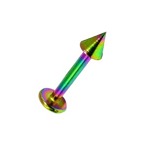 Lippen- / Labret-Piercing Eloxiert Mehrfarbig Spitze