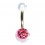 Light Pink Multi-Strass Transparent Acrylic Belly Bar Navel Button Ring