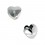 Microdermal-Piercing / Dermal Anchor Chirurgenstahl 316L Herz Relief