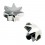 Microdermal-Piercing / Dermal Anchor Chirurgenstahl 316L Hanfblatt Relief