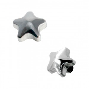 Microdermal-Piercing / Dermal Anchor Chirurgenstahl 316L Stern Relief