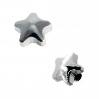 316L Surgical Steel Microdermal Piercing / Dermal Anchor Embossed Star