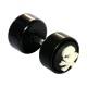 Oreille Faux Plug Noir Logo Caoutchouc Tête de Mort Blanc