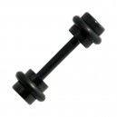 Black Anodized Cartilage Barbell Black-Line 316L Steel Ring w/ Cylinders O Rings