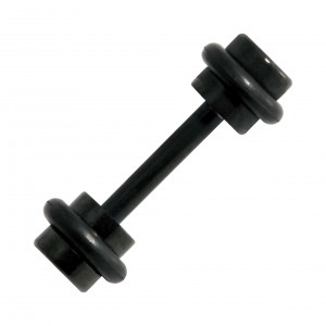 Knorpel-Piercing Stahl 316L Eloxiert Schwarz Black-Line Zylinder O-Ringe