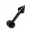 Lippen- / Labret-Piercing Blackline Eloxiert Schwarz Spitze