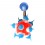 Red/White/Blue Chantilly Spikes Silicone Belly Bar Navel Button Ring