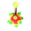 Pink/Yellow/Green Chantilly Spikes Silicone Belly Bar Navel Button Ring