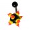 Black/Yellow/Orange Chantilly Spikes Silicone Belly Bar Navel Button Ring