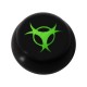 Boule pour Langue / Nombril Acrylique Noire Logo UV Biohazard