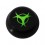 Kugel f&uuml;r Zungen- / Bauchnabelpiercing Acryl Schwarz Logo UV Biohazard