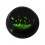Kugel f&uuml;r Zungen- / Bauchnabelpiercing Acryl Schwarz Logo UV Feuer