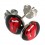 Ohrring 925 Sterlingsilber Logo The Rolling Stones Rot / Schwarz