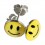 Ohrringe 925 Sterlingsilber Logo Smiley Gelb