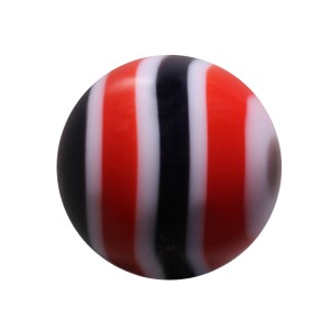Boule Piercing Acrylique Bonbon Noir / Rouge