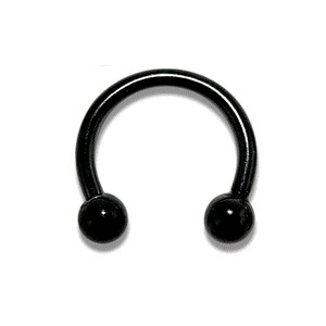 Black Anodized Circular Blackline Barbell w/ Balls