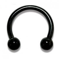 Black Anodized Circular Blackline Barbell w/ Balls