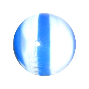 Boule Piercing Acrylique Arlequin Bleu